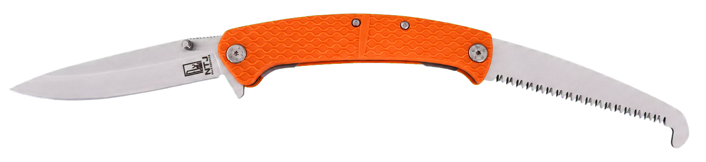 814 folding field knife with blade and folding saw extended